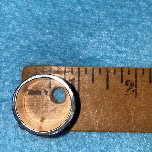 HAMMERED FINISH Wide band cross silver tone ring boho size 9.5 - Picture 8 of 9